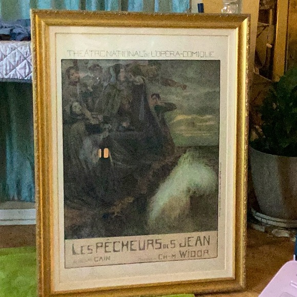 Other - Vintage Poster 35”x25” Theatre National del’Opera-Comique